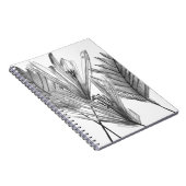 フローラシルエット – グレー ノートブック (右側)