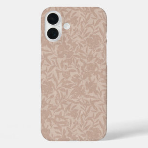 フローラシルエットmocha mousse暖かいタン iPhone 16 plusケース