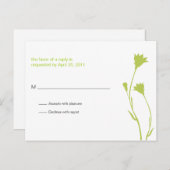 フローラシルエットRSVP インビテーションポストカード (正面/裏面)