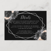 フローラシルバーピーチブラックジオズ結婚詳細 エンクロージャーカード (正面)