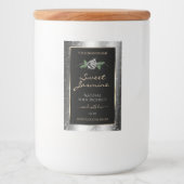 フローラシルバーブラック製品ラベルスパークルグリッター フードラベル (正面)