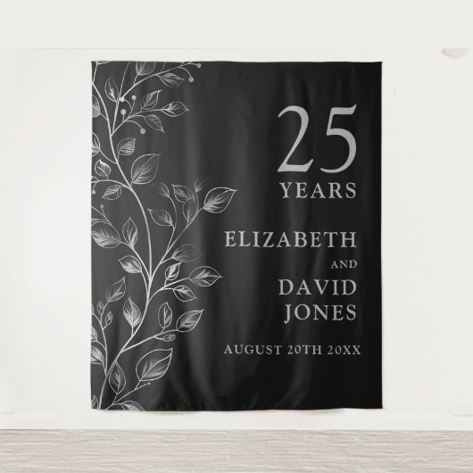 フローラシルバー25周年記念写真の背景 タペストリー (正面)