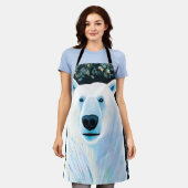フローラシロクマ エプロン (着用した状態)