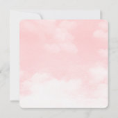 フローラシンフォニーinピンクの共同Girlベビーシャワー サンキューカード (裏面)