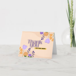 フローラシンプルご注文カードをありがとう サンキューカード