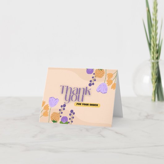 フローラシンプルご注文カードをありがとう サンキューカード (正面)