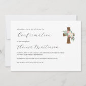 フローラシンプルとクロス書跡の確認I 招待状 (正面)