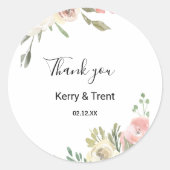 フローラシンプルと緑に感謝 ラウンドシール (正面)