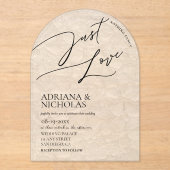 フローラシンプルはファンシー何も愛結婚の アクリル招待状 (正面)