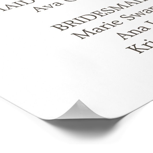 フローラシンプルウォーターカラーブーケ結婚式 プログラム ポスター (角)