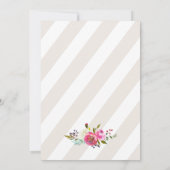 フローラシンプルウォーター色ブーケカップルシャワー 招待状 (裏面)