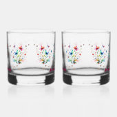 フローラシンプルウォーター色モノグラムビー ウイスキーグラス (左)