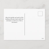 フローラシンプルエレガント家族のクリスマス写真 シーズンポストカード (裏面)