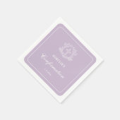 フローラシンプルクロスの薄紫確認 スタンダードカクテルナプキン (角)