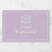 フローラシンプルクロスの薄紫確認 スパークリングワインラベル (シングルラベル)