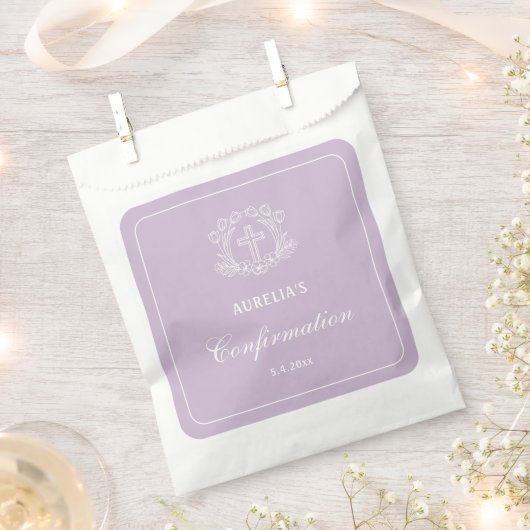 フローラシンプルクロスの薄紫確認 フェイバーバッグ (クリップ留めされた状態)