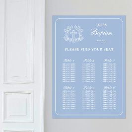 フローラシンプルクロスオンブルーバプテスマ座席表 ポスター