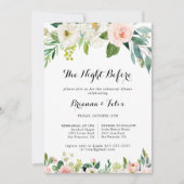 フローラシンプルグリーンナイトリハーサルディナー前 招待状 (正面)