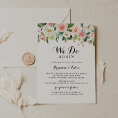 フローラシンプルグリーン我々は再び誓いを誓う 招待状