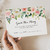 フローラシンプルグリーン推測ゲームカードの数 名刺