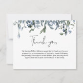 フローラシンプルグリーン葬儀ありがとう サンキューカード