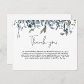 フローラシンプルグリーン葬儀ありがとう サンキューカード