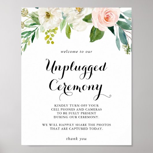 フローラシンプルグリーン非詰め式の標識 ポスター (正面)