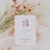 フローラシンプルケーキスウィート16誕生日招待状 招待状