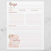 フローラシンプルケーキベーカリーレシピカードフライヤー チラシ (裏面)