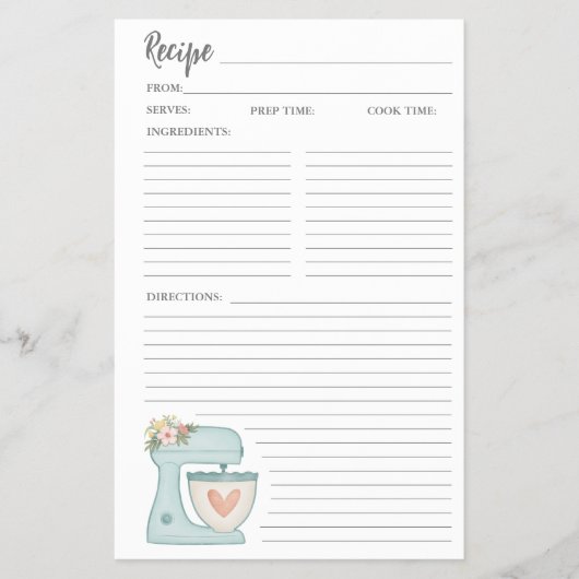 フローラシンプルケーキベーカリーレシピカードフライヤー チラシ (正面)