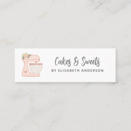 フローラシンプルケーキベーカリー名刺 スキニー名刺