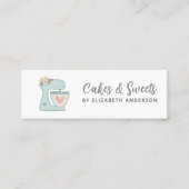 フローラシンプルケーキベーカリー名刺 スキニー名刺 (正面)