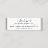 フローラシンプルケーキベーカリー名刺 スキニー名刺 (裏面)