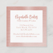 フローラシンプルケーキベーカリー名刺 スクエア名刺 (裏面)