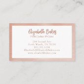 フローラシンプルケーキベーカリー名刺 名刺 (裏面)
