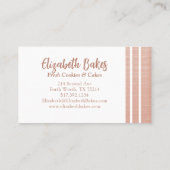 フローラシンプルケーキベーカリー名刺 名刺 (裏面)