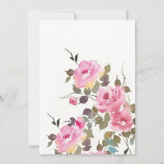 フローラシンプルサプライズ誕生日パーティー 招待状 (裏面)