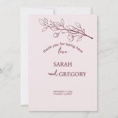 フローラシンプルサンキューカード サンキューカード (正面)