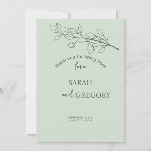 フローラシンプルサンキューカード サンキューカード (正面)