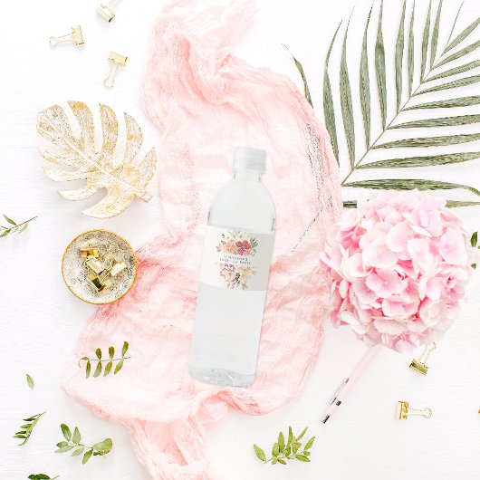 フローラシンプルスウィート16誕生日 ペットボトルラベル