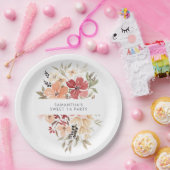 フローラシンプルスウィート16誕生日 ペーパープレート (パーティー)