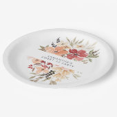 フローラシンプルスウィート16誕生日 ペーパープレート (アングル)