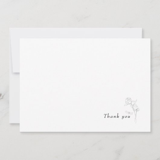 フローラシンプルステム愛するメモリありがとう サンキューカード (正面)