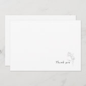 フローラシンプルステム愛するメモリありがとう サンキューカード (正面/裏面)