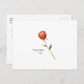 フローラシンプルステム葬儀ありがとう ポストカード (正面/裏面)