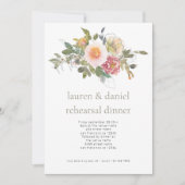 フローラシンプルセージグリーンのリハ結婚ーサルディナー 招待状 (正面)
