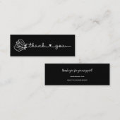 フローラシンプルタイポグラフィミニマルサンキューエッティミ スキニー名刺 (正面/裏面)