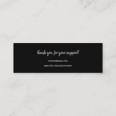 フローラシンプルタイポグラフィミニマルサンキューエッティミ スキニー名刺 (裏面)