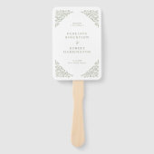 フローラシンプルデリケート結婚式 プログラム ハンドファン (正面)