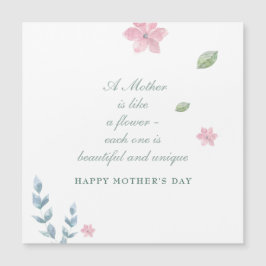 フローラシンプルハッピーマザーズデイグリーティングマグネット